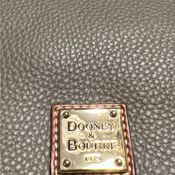 Dooney & Bourke Taupe Leather Hobo Bag - Picture 2 of 13